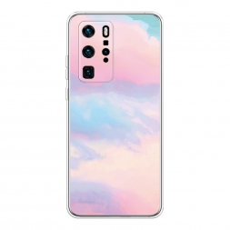 Силиконовый чехол Розовые облака на Huawei P40 Pro