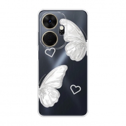 Силиконовый чехол white butterflies 2 на Itel P55+ 4G