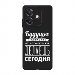 Матовый силиконовый чехол Будущее зависит от 3 на Oppo A3x