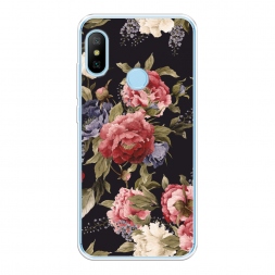 Силиконовый чехол Винтажные цветы рисунок на Xiaomi Redmi 6 Plus