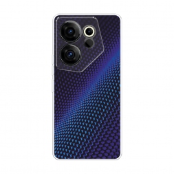 Силиконовый чехол Синий карбон на Tecno Camon 20 Premier