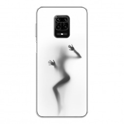 Силиконовый чехол Девушка в душе на Xiaomi Redmi Note 9 Pro
