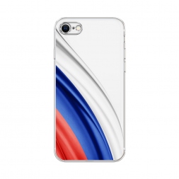 Силиконовый чехол Флаг России уголок на iPhone 8