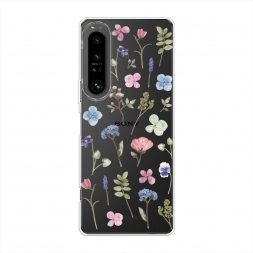 Силиконовый чехол Гербарий из полевых цветов на Sony Xperia 1 IV