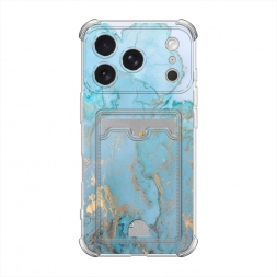 Голубой мрамор рисунок на iPhone 17 Pro Max