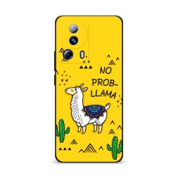 Матовый силиконовый чехол No probLLama на Xiaomi 13 Lite