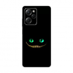 Силиконовый чехол Зеленоглазый чеширский кот на Xiaomi Poco X5 Pro 5G