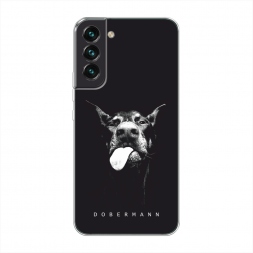 Силиконовый чехол Язык добермана на Samsung Galaxy S22
