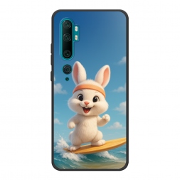 Матовый силиконовый чехол Зайка на сёрфе на Xiaomi Mi Note 10/Mi Note 10 Pro
