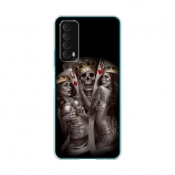 Силиконовый чехол Карты король и королевы на Huawei P Smart 2021