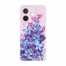 Силиконовый чехол Мечтательная сирень на розовом на Oppo A5 Pro