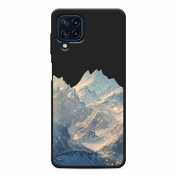 Матовый силиконовый чехол Горы арт 2 на Samsung Galaxy M32