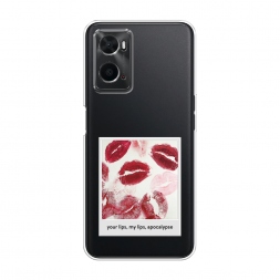 Силиконовый чехол Полароид губы 2 на Oppo A36