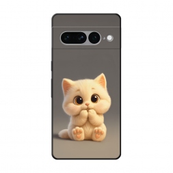 Матовый силиконовый чехол Милый пухлый котик на Google Pixel 7 Pro