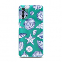 Силиконовый чехол Морской паттерн на Xiaomi Redmi 9T