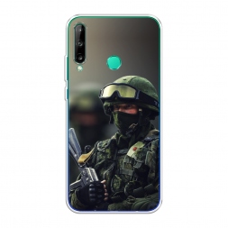 Силиконовый чехол Солдат на Huawei Y7p