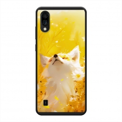 Матовый силиконовый чехол Лиса в поле на ZTE Blade A71