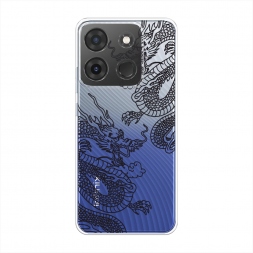 Силиконовый чехол Два китайских дракона на Infinix Smart 7 Plus