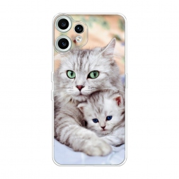 Силиконовый чехол Кошка и котёнок на CMF Phone 2 pro
