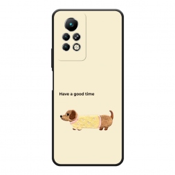 Матовый силиконовый чехол Такса в свитерке 1 на Infinix Note 11 Pro