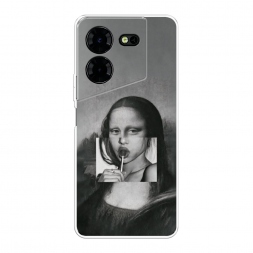Силиконовый чехол Mona Lisa sucking lollipop на Tecno Pova 5 Pro 5G