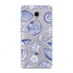Силиконовый чехол Морской паттерн на Xiaomi Redmi Note 4 (MediaTek)