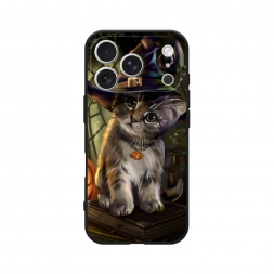 Матовый силиконовый чехол Кот на Хэллоуин на iPhone 17 Pro