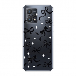 Силиконовый чехол Милые чёрные бантики на Realme 9