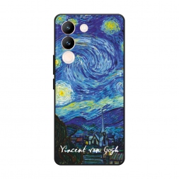 Матовый силиконовый чехол De sterrennacht Vincent van Gogh на Vivo V29e 5G