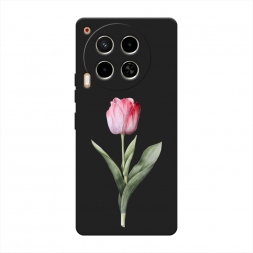 Матовый силиконовый чехол Розовый тюльпан фото на Tecno Camon 30 4G