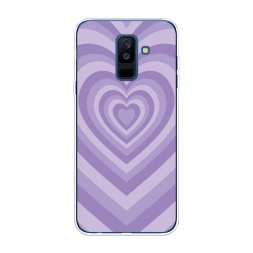 Силиконовый чехол Violet heart latte на Samsung Galaxy A6 Plus