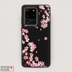 Матовый силиконовый чехол Ветви сакуры 1 на Samsung Galaxy S20 Ultra