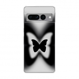 Силиконовый чехол Монохромная бабочка на Google Pixel 7 Pro