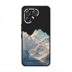 Матовый силиконовый чехол Горы арт 2 на Tecno Pova 7 Ultra