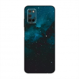 Силиконовый чехол Синий космос на Samsung Galaxy A03S