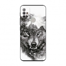 Матовый силиконовый чехол Волк в горах на Lenovo K13 Note