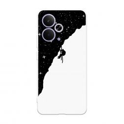 Soft touch белый Скалолаз в космосе на Realme 14T