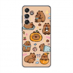 Силиконовый чехол Капибары рисунок на Samsung Galaxy M55
