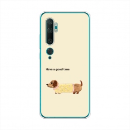 Силиконовый чехол Такса в свитерке 1 на Xiaomi Mi Note 10/Mi Note 10 Pro