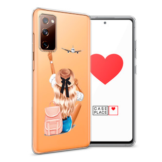 Силиконовый чехол Автостопом самолетом на Samsung Galaxy S20 FE