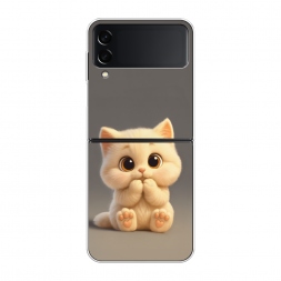 Силиконовый чехол Милый пухлый котик на Samsung Galaxy Z Flip 3