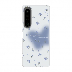 Силиконовый чехол Blooms in time blue на Sony Xperia 1 IV