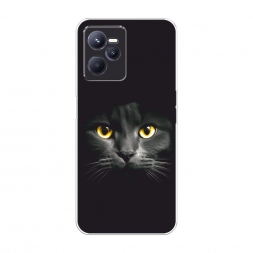 Силиконовый чехол Кошка с желтыми глазами на Realme C35