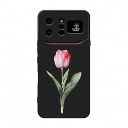 Матовый силиконовый чехол Розовый тюльпан фото на Infinix Note 60 Ultra