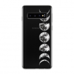 Силиконовый чехол Фазы луны на Samsung Galaxy S10 Plus
