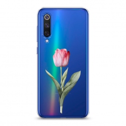 Силиконовый чехол Розовый тюльпан фото на Xiaomi Mi9 SE