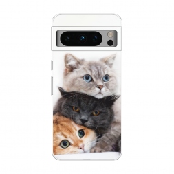 Силиконовый чехол Пушистые мордашки на Google Pixel 8 Pro