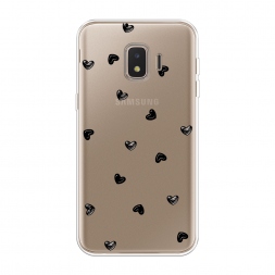 Силиконовый чехол Сердца на Samsung Galaxy J2 Core (2018/2020)
