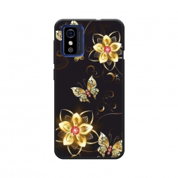 Матовый силиконовый чехол Luxury butterflies на ZTE Blade L9