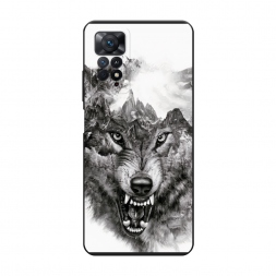 Матовый силиконовый чехол Волк в горах на Xiaomi Redmi Note 11E Pro